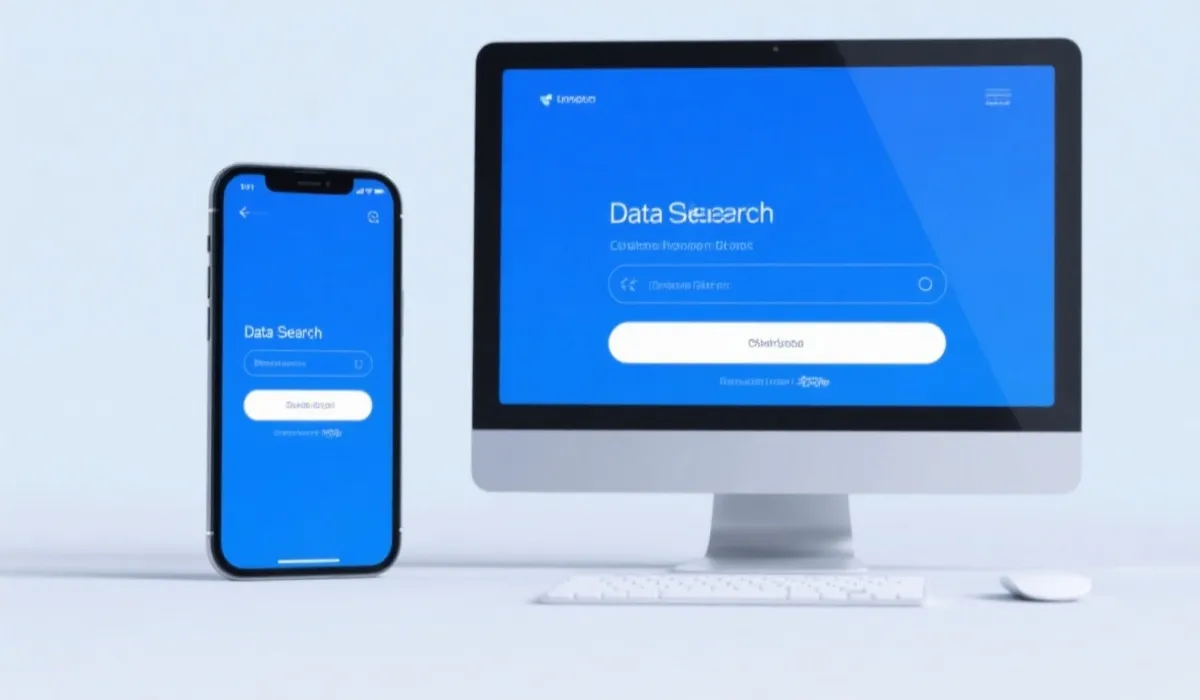 移动端与桌面端数据检索示意